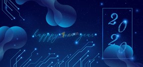 2020科技风新年背景矢量素材